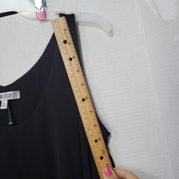Jennifer Lopez All Black Crop Top Sheer Bodice Overlay Size XS L👀K - Picture 7 of 11